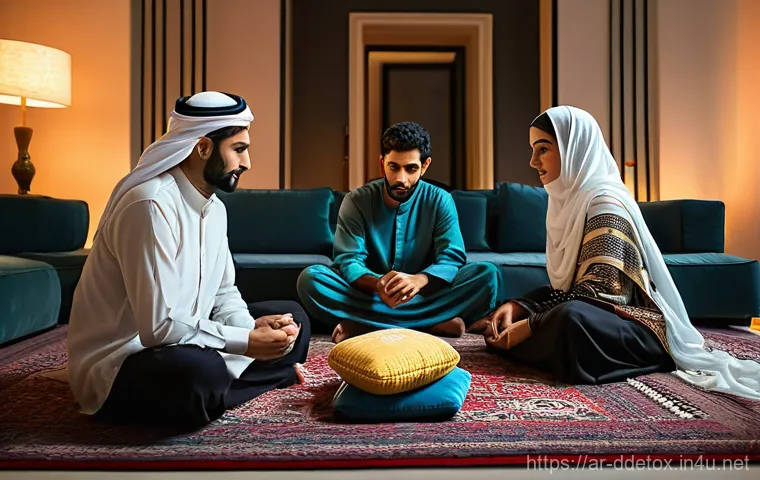디지털디톡스와 계획적인 시간 사용 - **Prompt:** A serene and contemplative scene capturing the essence of digital detox in an Arab house...