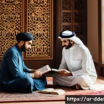 디지털디톡스와 생산성 향상 - A serene Middle Eastern family living room scene during a morning digital detox hour, featuring a mo...